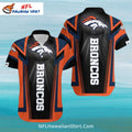 Modern Broncos Aloha Shirt Black And Orange Bold Graphics