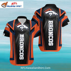 Modern Broncos Aloha Shirt Black And Orange Bold Graphics
