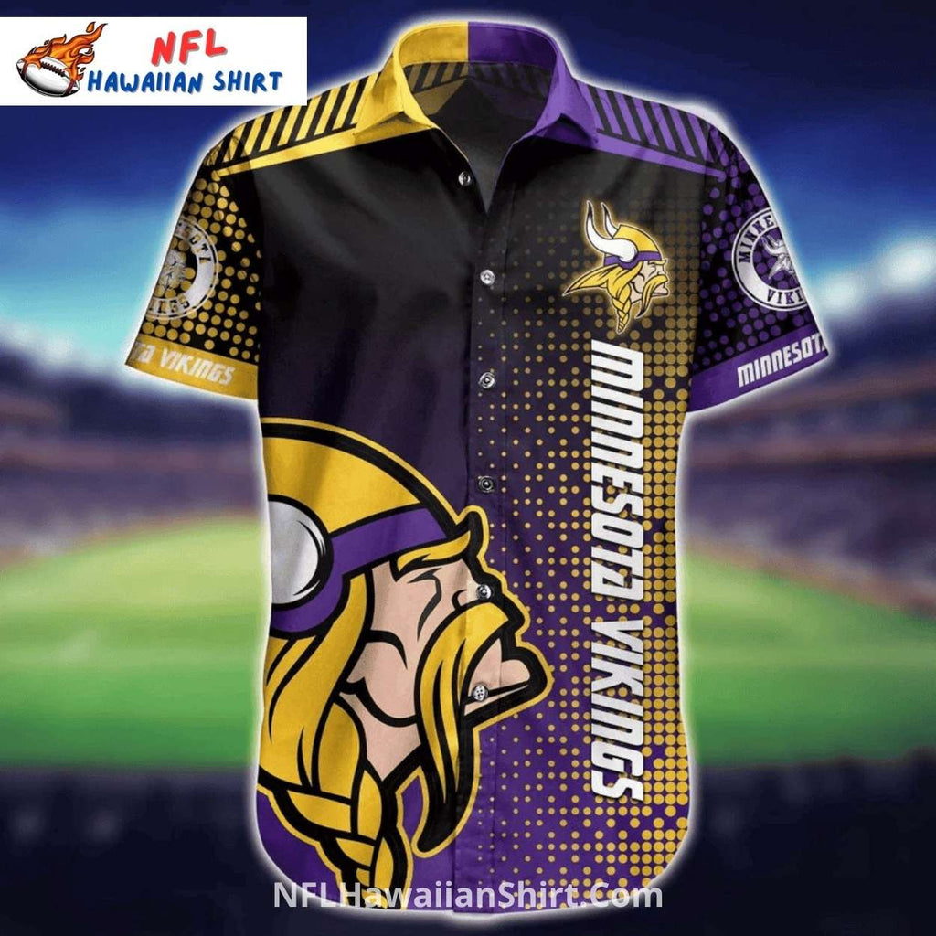 Modern Gradient Dots Minnesota Vikings Aloha Shirt Hawaiian