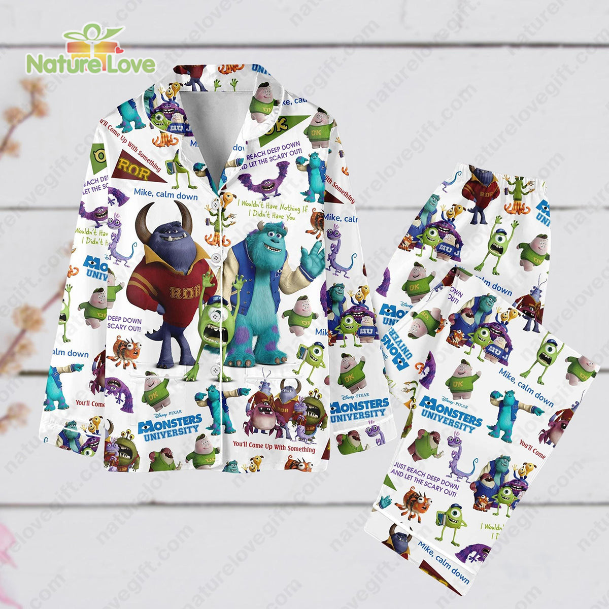 Monsters University Disney Pixar Movie Monsters Inc Pajama Set