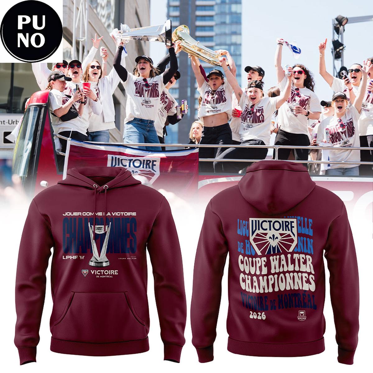 Montreal Victoire Celebration Walter Cup Champions 2026 Hoodie T-Shirt