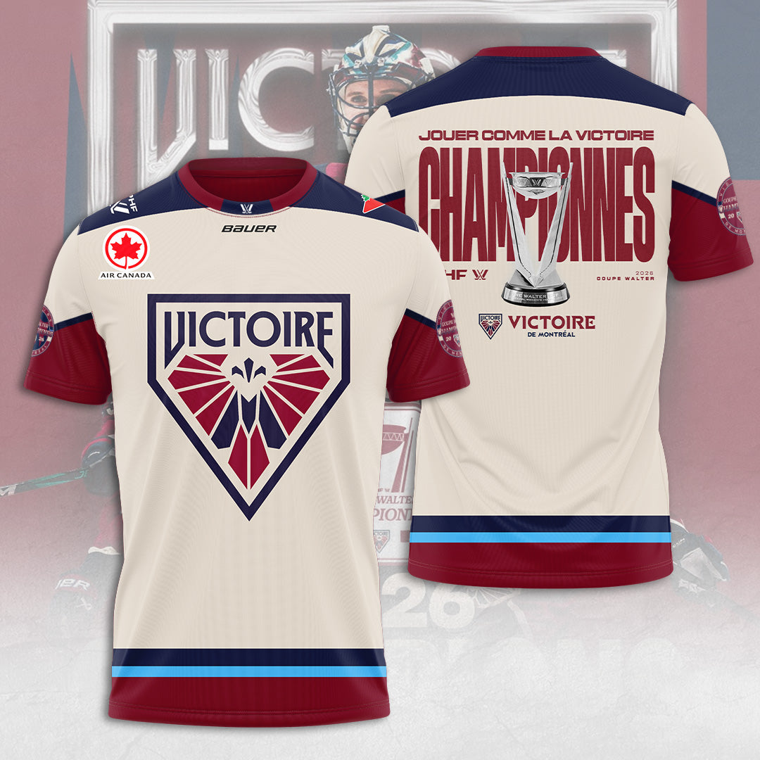 Montreal Victoire PWHL Champions 2026 3D Apparel – TANTN23078