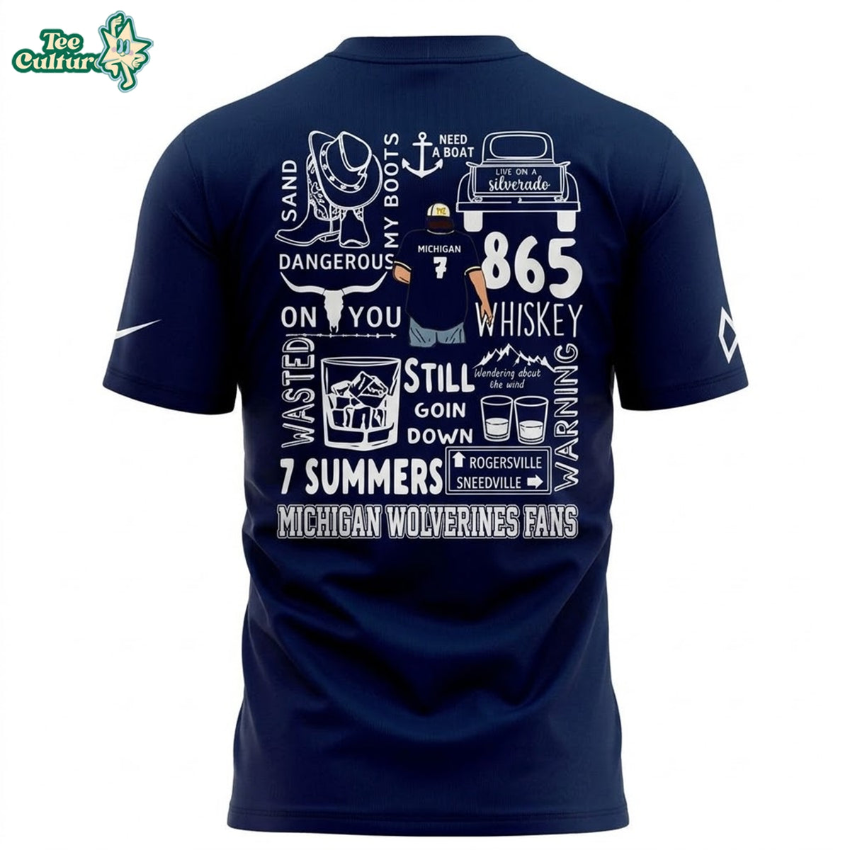 Morgan Wallen Still The Problem Tour Michigan Stadium Navy T-Shirt 2026