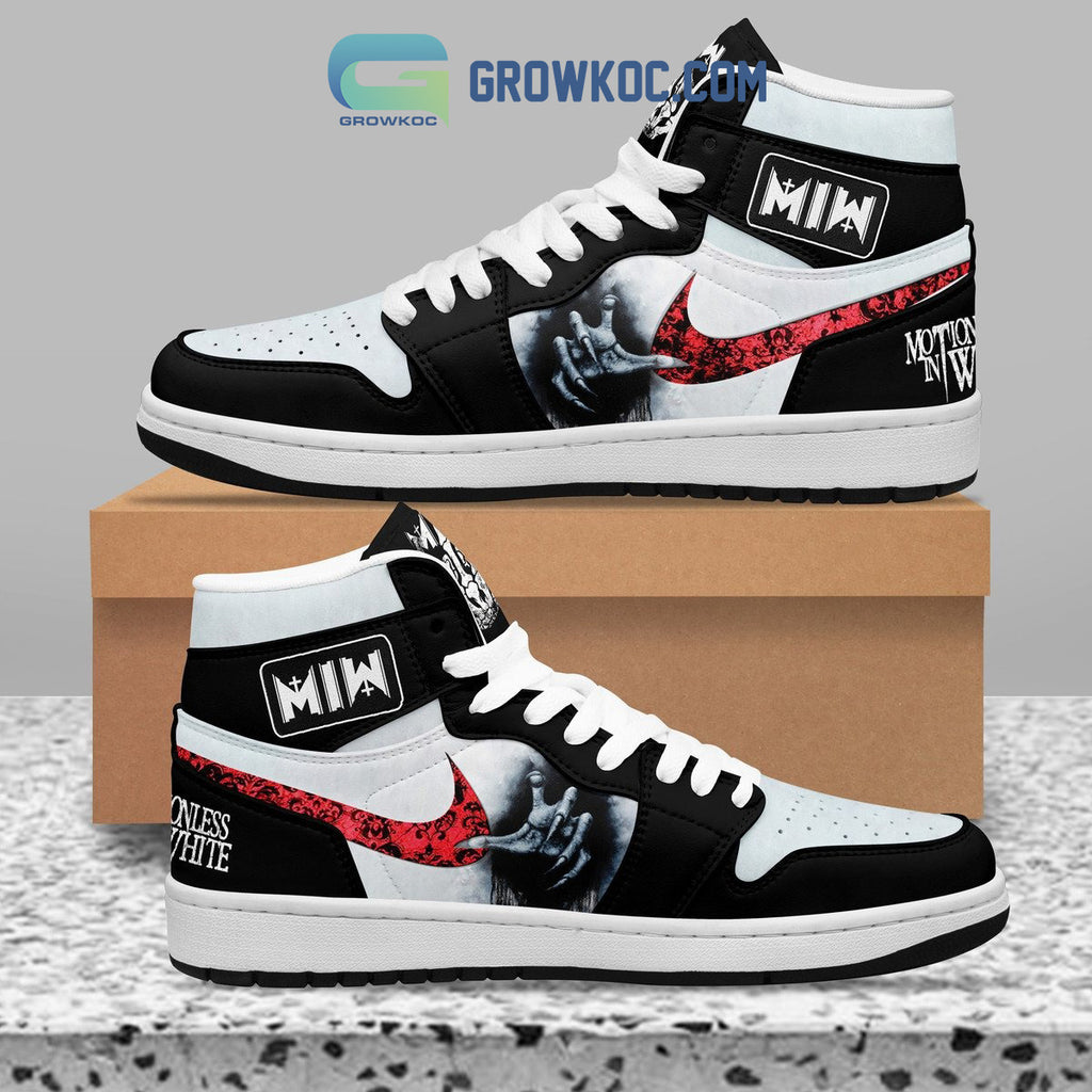 Motionless In White Fan Air Jordan 1 Shoes White Design