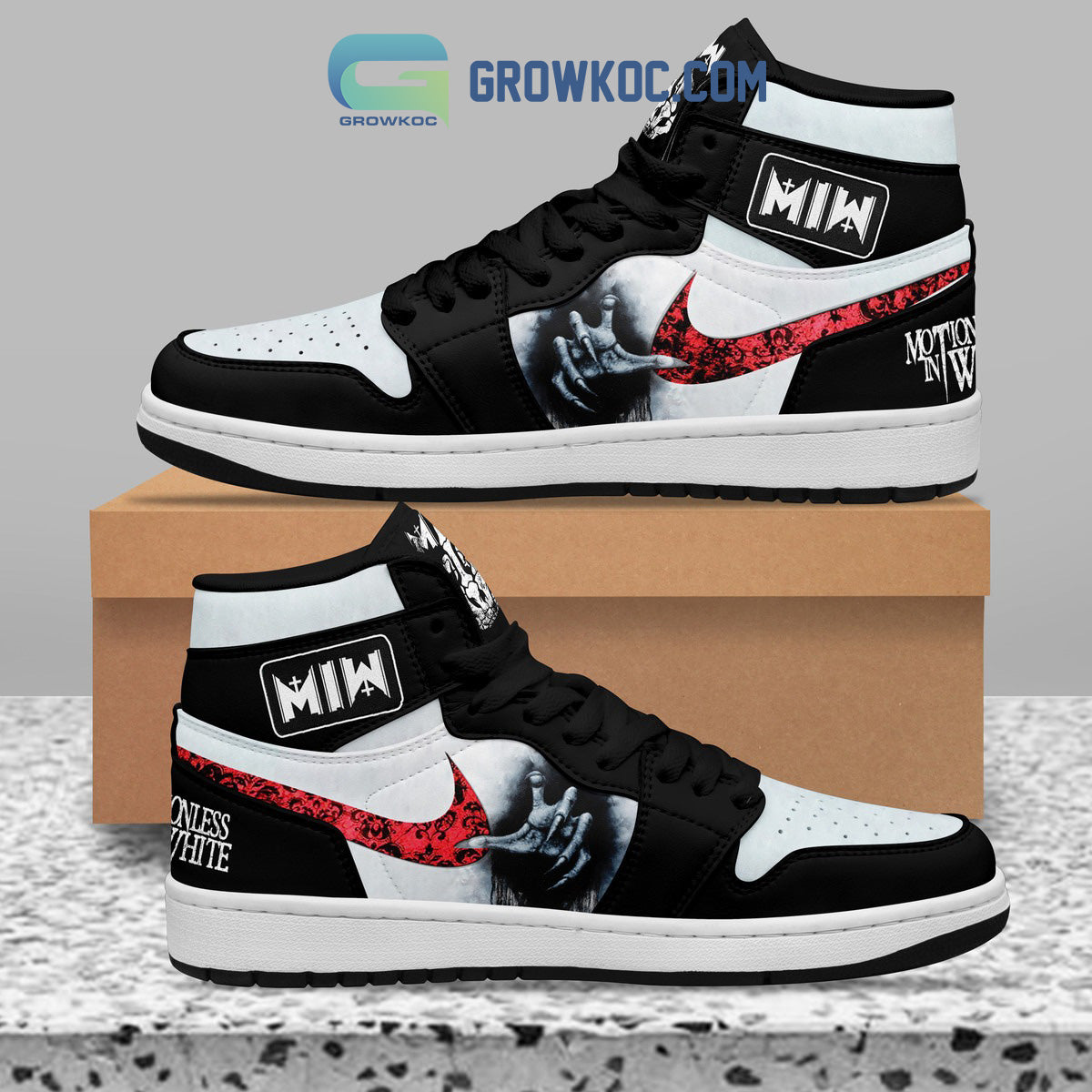 Motionless In White Fan Black Version Air Jordan 1 Shoes