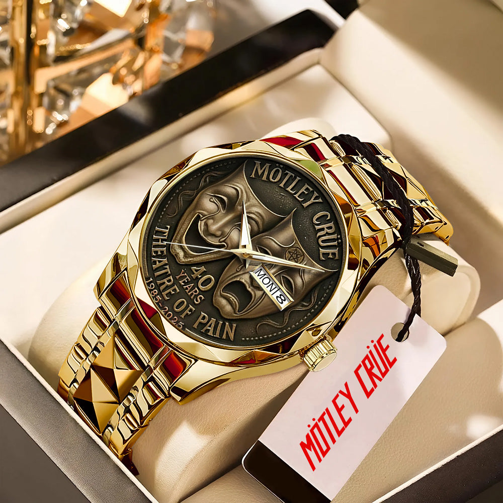 Mötley Crüe Theatre of Pain 40th Anniversary Alloy Luxury Quartz Watch - TANTN18769
