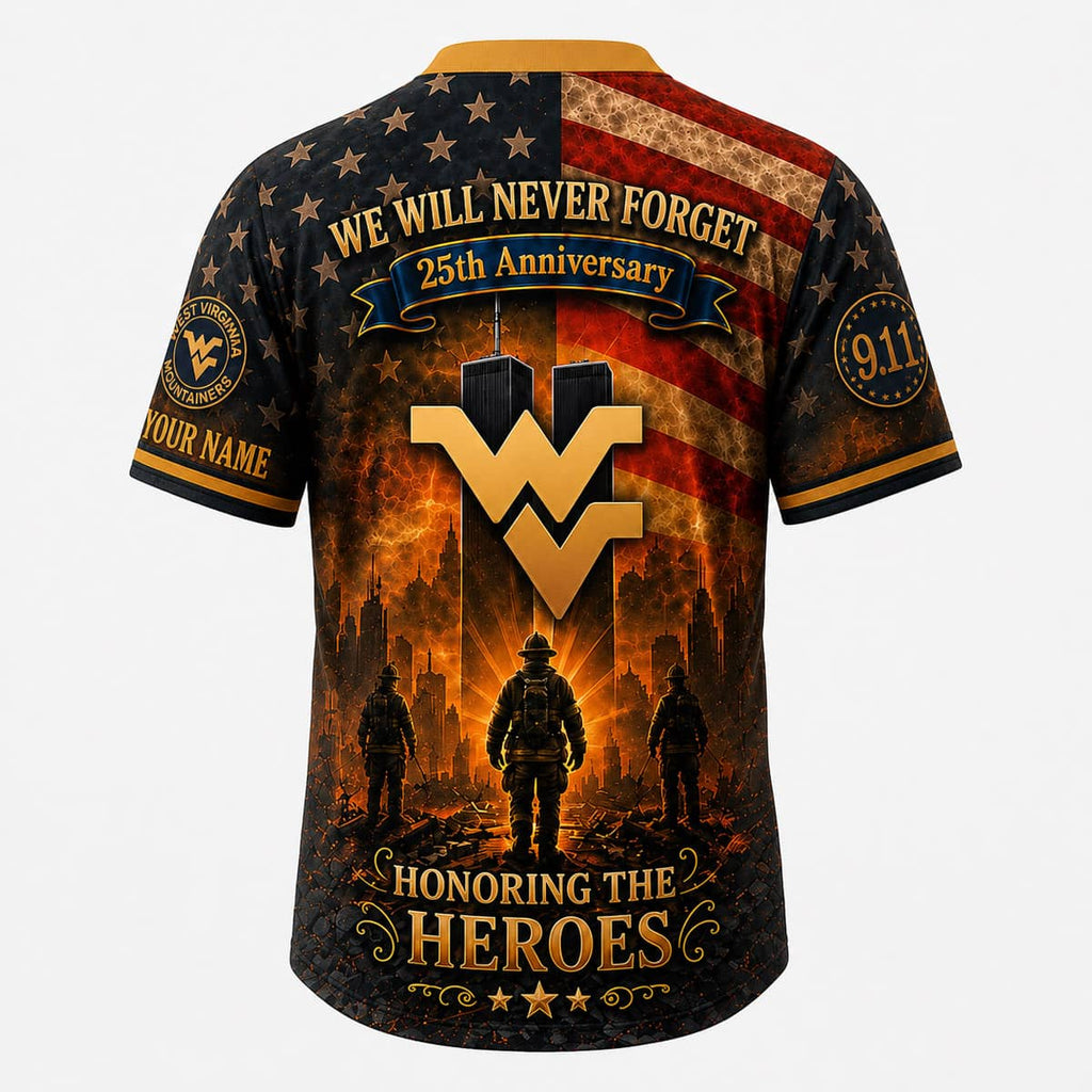 Mountaineers Firefighter Never Forget 9 11 2026 Jersey