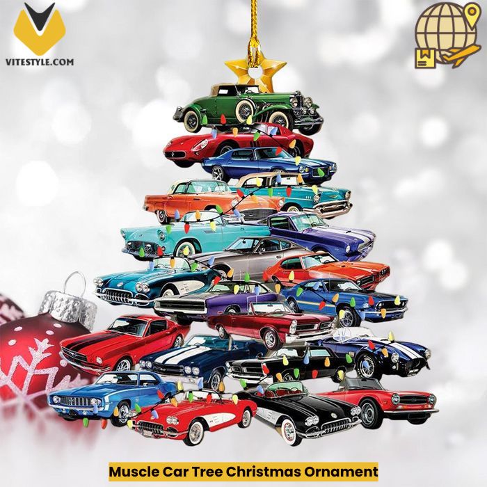 Muscle Car Tree Christmas Ornament