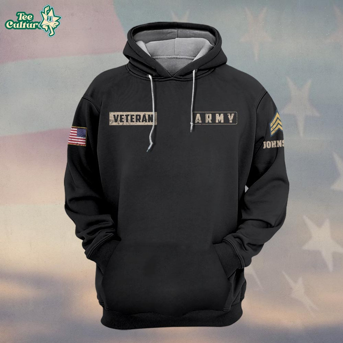 My Pride Is Lifetime Issue, Personalized Vintage Veteran Dad Pride – Hoodie