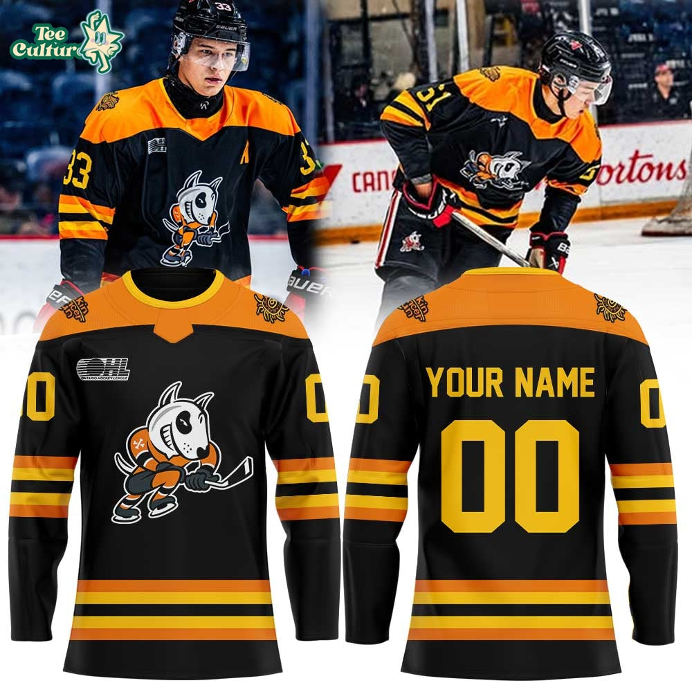 N IceDogs Cancer Care Programs Uniform Hockey Jersey Custom Name, Number
