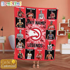 NBA Atlanta Hawks Basketball Team Player Legends Blanket