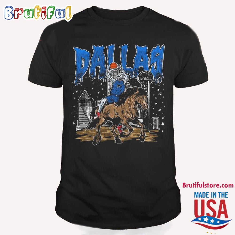 NBA Dallas Mavericks Skeleton Basketball T Shirt