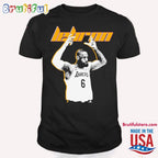 NBA Lebron James 6 Los Angeles Lakers Basketball Player T Shirt