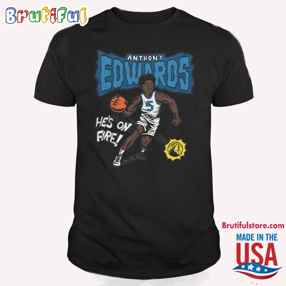 NBA Minnesota Timberwolves Comic Book Anthony Edwards T Shirt