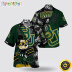 NCAA Baylor Bears Hawaiian Shirt Mickey And Floral Pattern