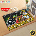 NCAA Iowa Hawkeyes Doormat Welcome Christmas Custom Name Football Doormat