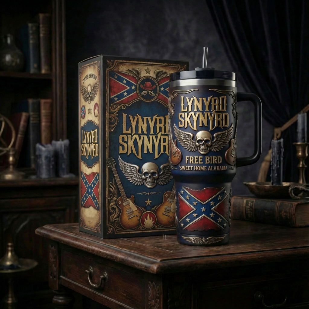 NEW Lynyrd Skynyrd 40oz Tumbler With Handle