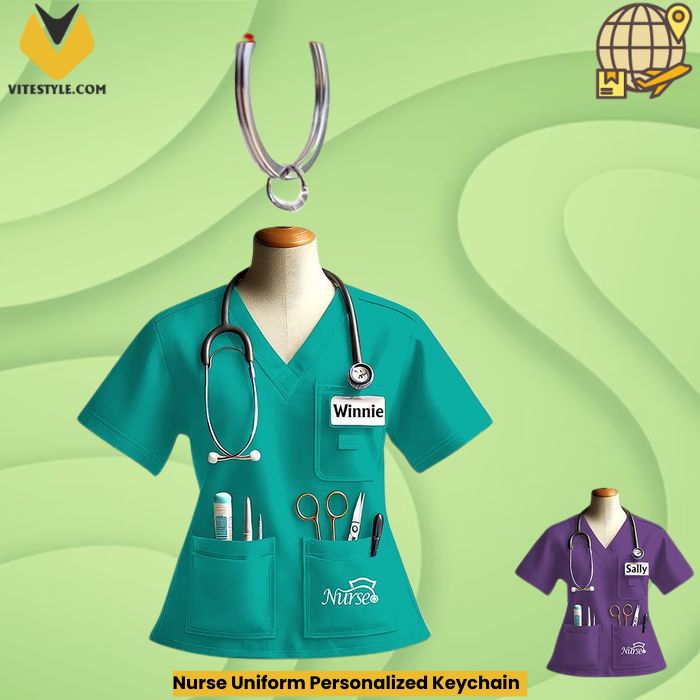 Nurse Uniform Personalized Keychain
