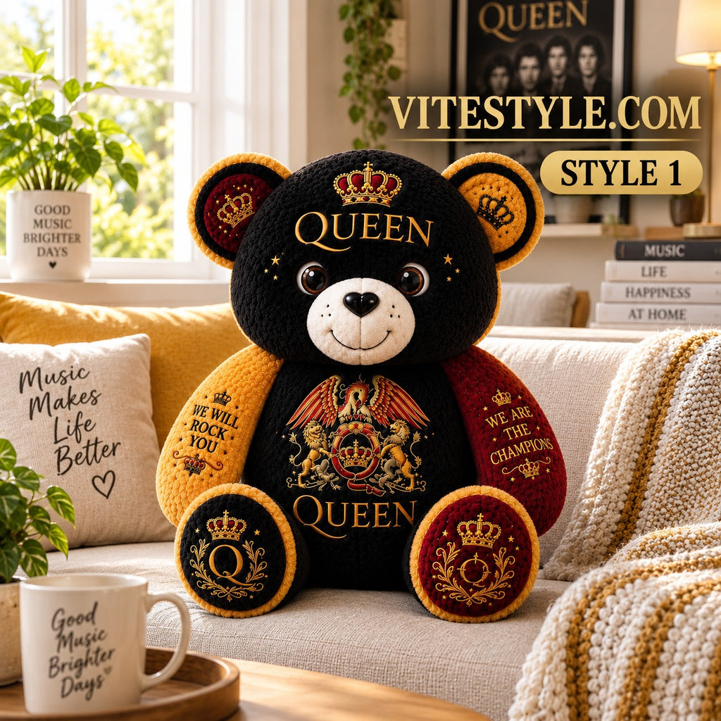NEW Queen Bear Shaped Pillow