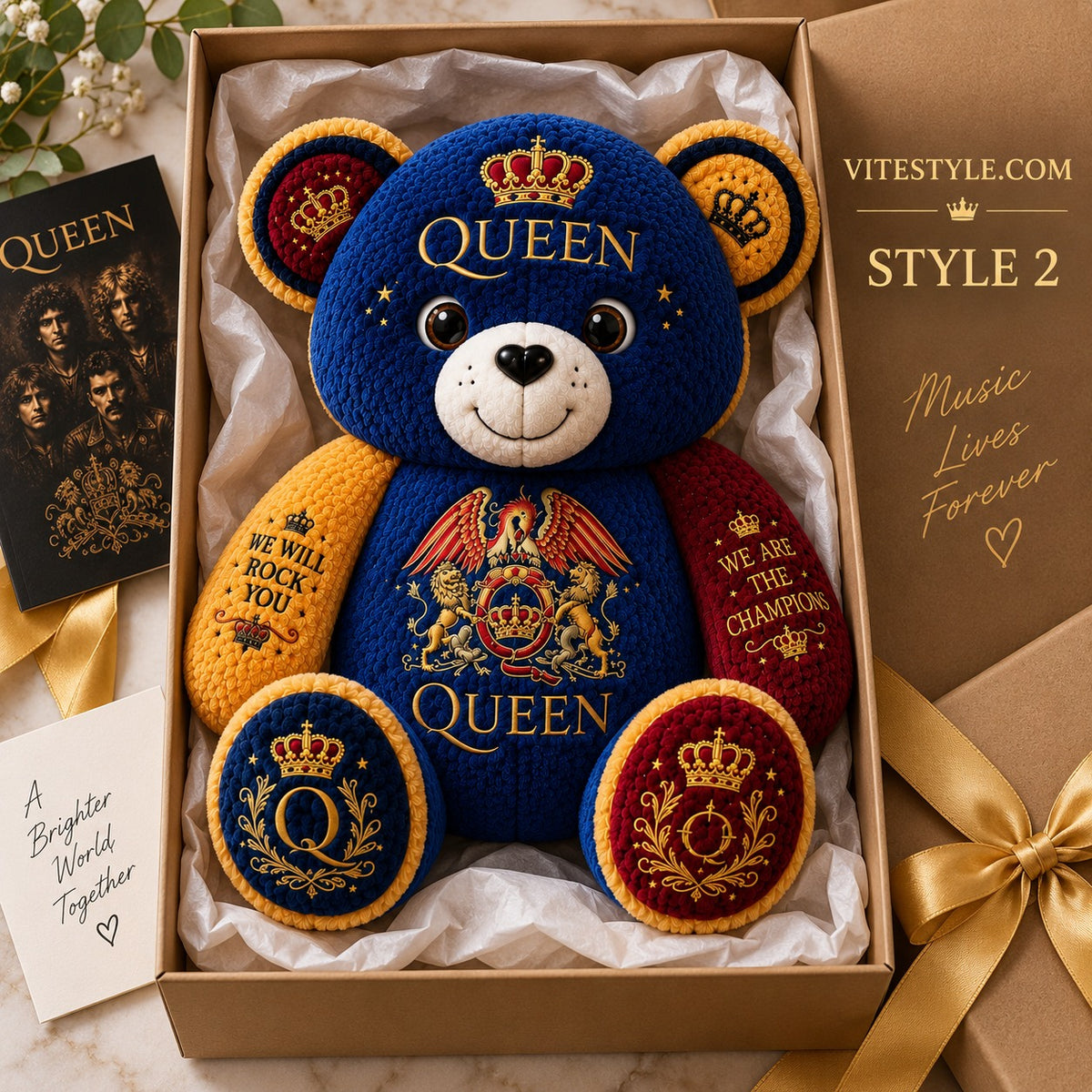 NEW Queen Bear Shaped Pillow