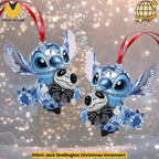 Stitch Jack Skellington Christmas Ornament