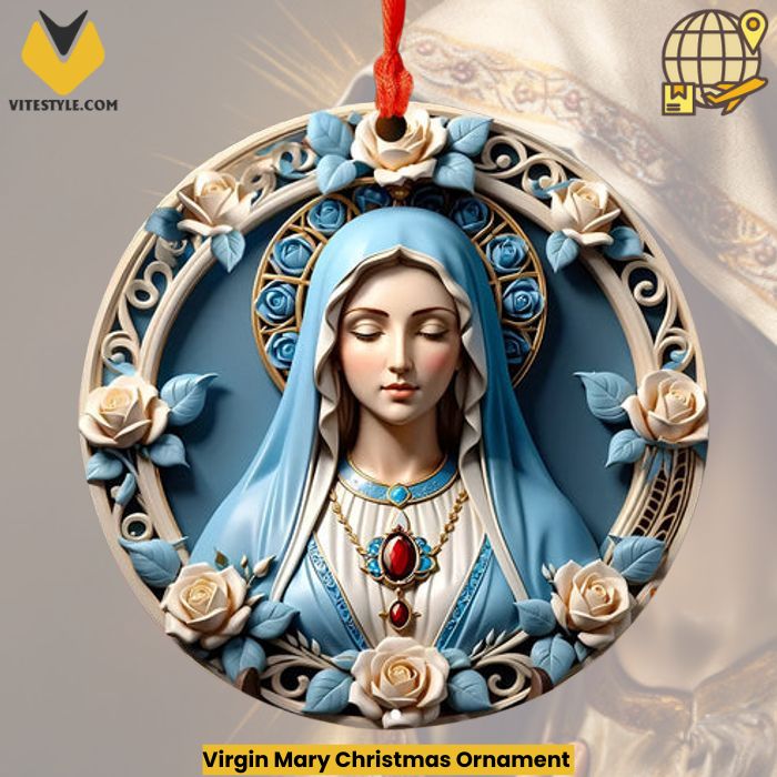 Virgin Mary Christmas Ornament