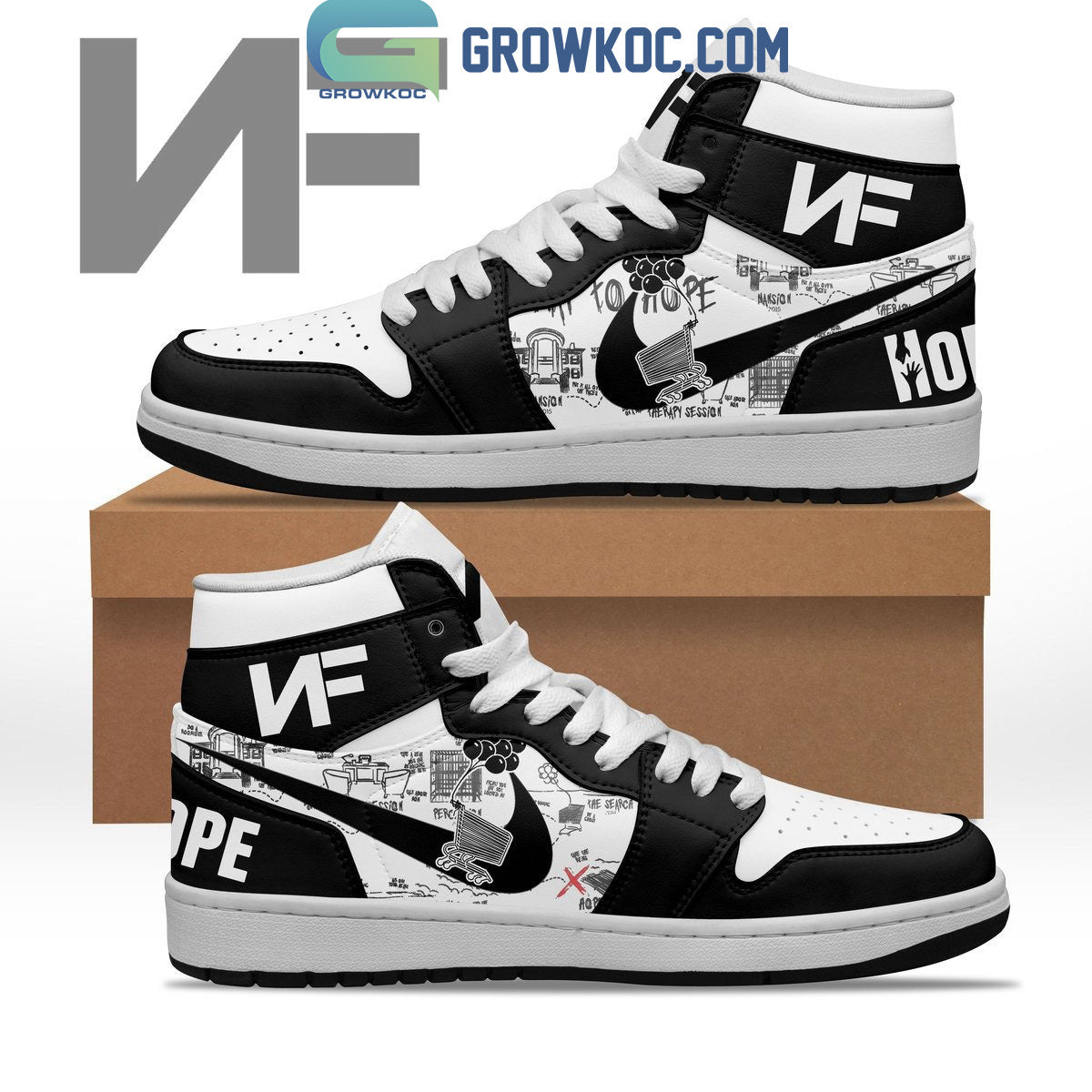 NF Band Hope Song Air Jordan 1 Shoes
