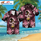 NFL Arizona Cardinals Skull Floral Aloha Shirt