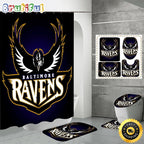 NFL Baltimore Ravens Shower Curtain Modern Bath Curtains