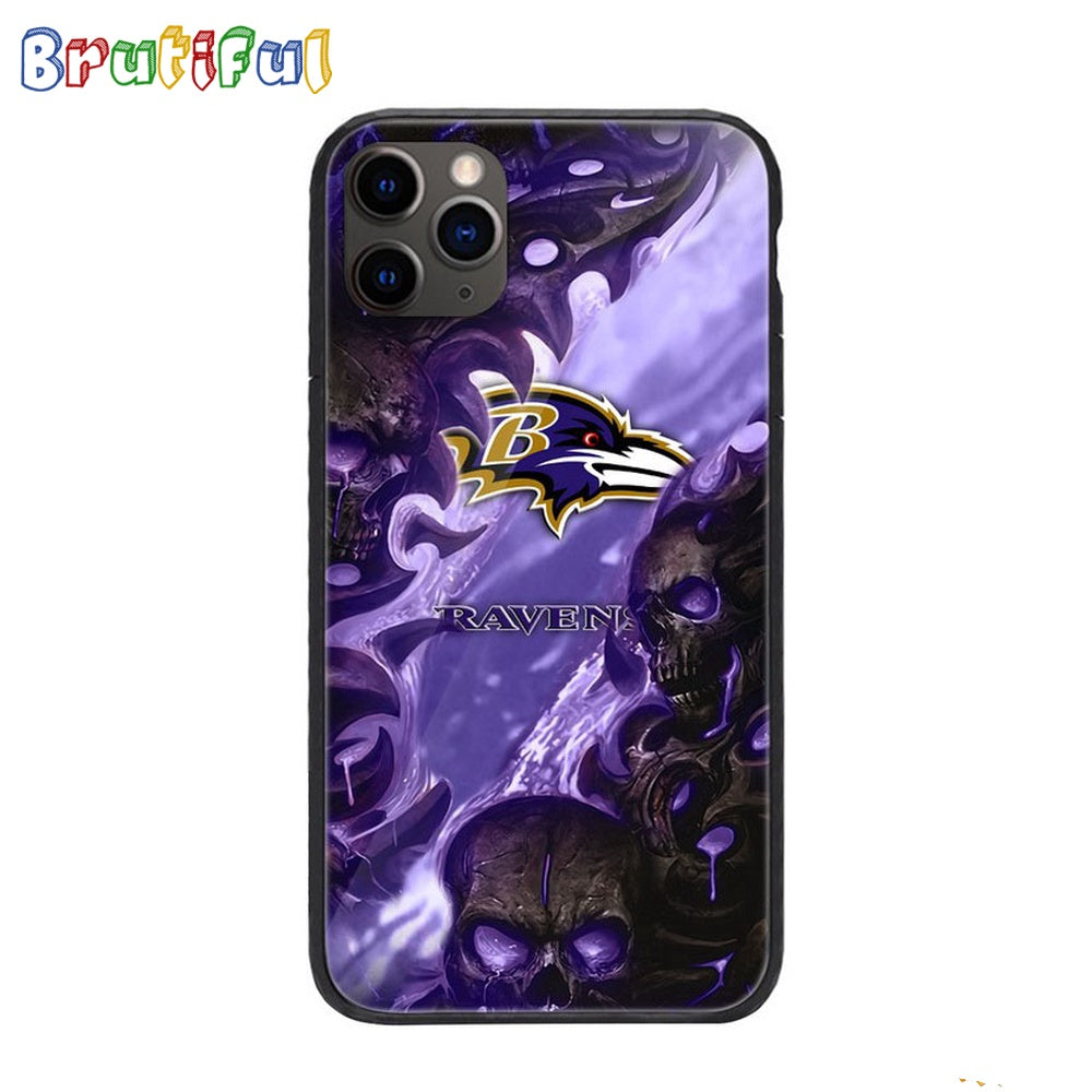 NFL Baltimore Ravens Special Logo Skull Design Phone Case