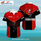 NFL Buccaneers Hawaiian Shirt Bold Red And Black Design