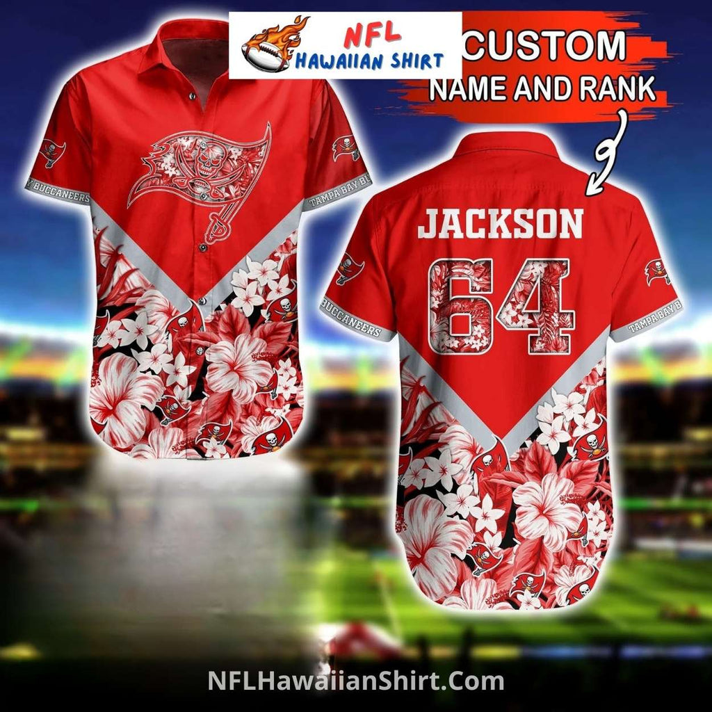 NFL Buccaneers Hawaiian Shirt Custom Floral Jersey Set