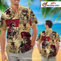 NFL Buccaneers Hawaiian Shirt Pirate Skeleton Map Design