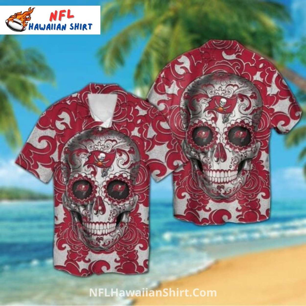 NFL Buccaneers Hawaiian Shirt Sugar Skull Design