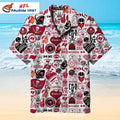 NFL Buccaneers Hawaiian Shirt White And Red Love Design