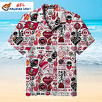 NFL Buccaneers Hawaiian Shirt White And Red Love Design