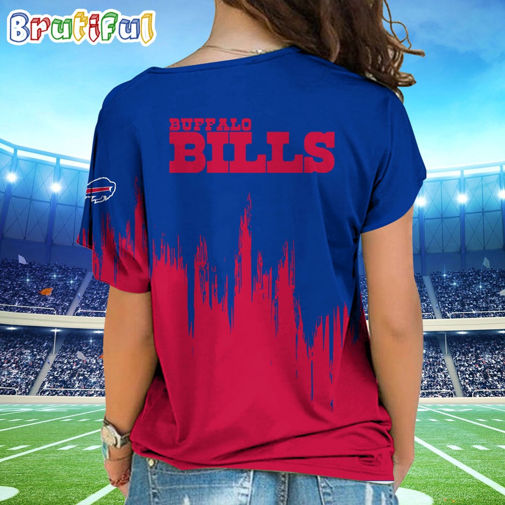 NFL Buffalo Bills Football Team Logo Design One Shoulder Shirt