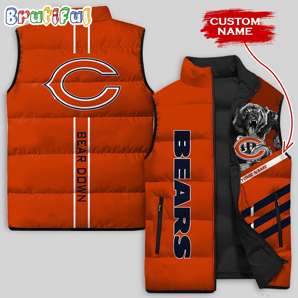 NFL Chicago Bears Damn Right Sleeveless Down Jacket
