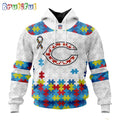 NFL Chicago Bears Hoodie Special Autism Awareness Design 3D Hoodie