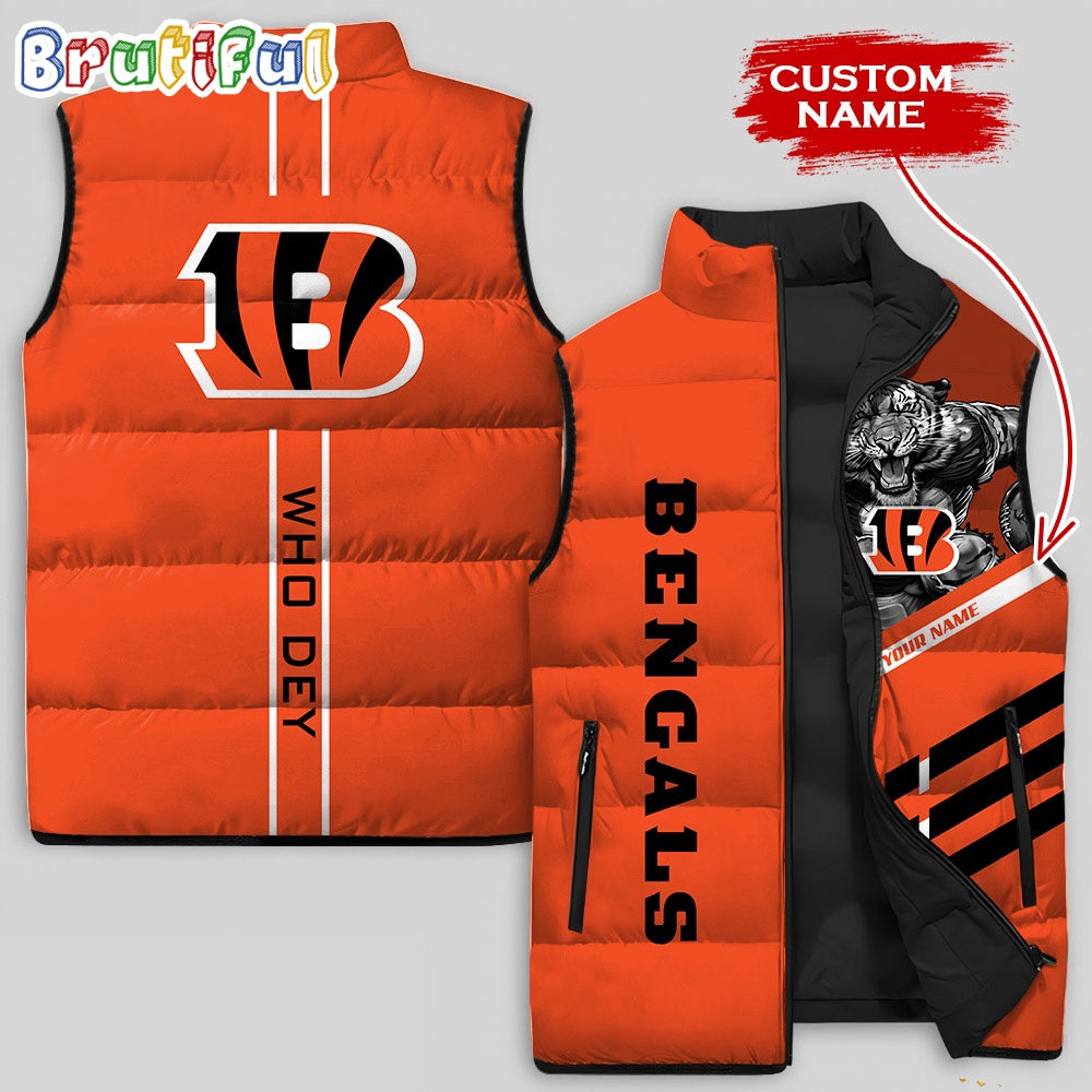 NFL Cincinnati Bengals Damn Right Sleeveless Down Jacket