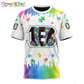 NFL Cincinnati Bengals T-Shirt Special Autism Awareness Design All Over Print T-Shirt