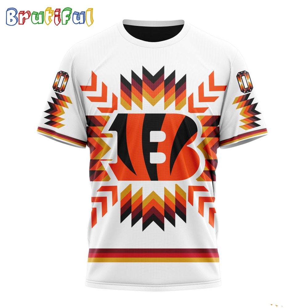 NFL Cincinnati Bengals T-Shirt Special Design With Native Pattern