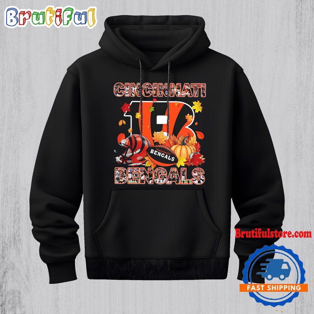 NFL Cincinnati Bengals Team Player Graphics Autumn Hoodie Shirt