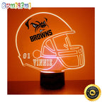 NFL Cleveland Browns Night Light Football Sports Fan Led Light