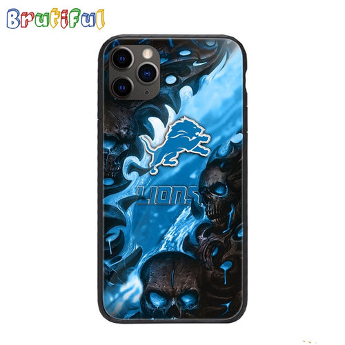 NFL Detroit Lions Special Logo Skull Design Phone Case