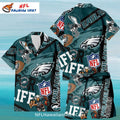 NFL Eagles Hawaiian Shirt And Shorts Set Bold Graphics