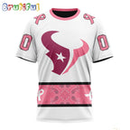 NFL Houston Texans T-Shirt Special Pink Design Fight Breast Cancer