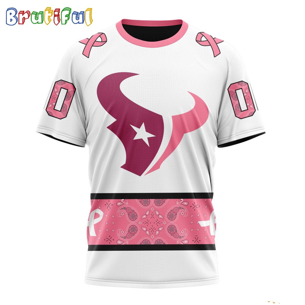 NFL Houston Texans T-Shirt Special Pink Design Fight Breast Cancer