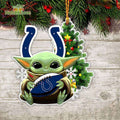 NFL Indianapolis Colts Baby Yoda Christmas Ornament Xmas Tree Decoration