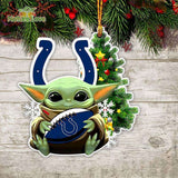 NFL Indianapolis Colts Baby Yoda Christmas Ornament Xmas Tree Decoration